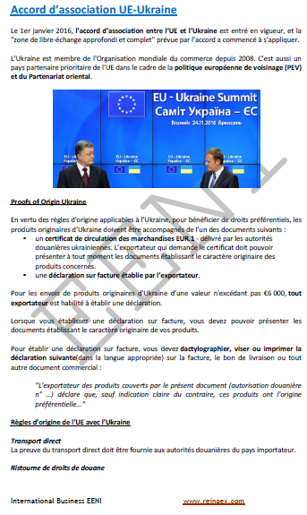 Doctorat Master : Accord d’association UE-Ukraine