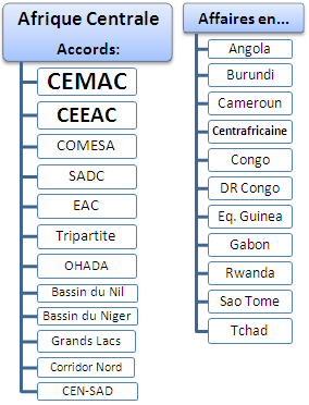 Commerce international et affaires en Afrique centrale : le Cameroun, la République du Congo, le Gabon, la Guinée équatoriale, la République centrafricaine, le Tchad