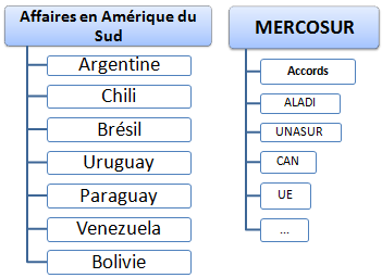 Commerce international et affaires en Amérique Sud ( (Argentine, Brésil, Uruguay, Paraguay, Chilii)