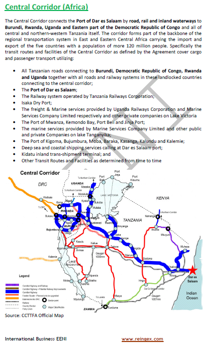 Corridor Central Africain, Autoroute Burundi, Rwanda, Ouganda, Congo (Cours transport routier)