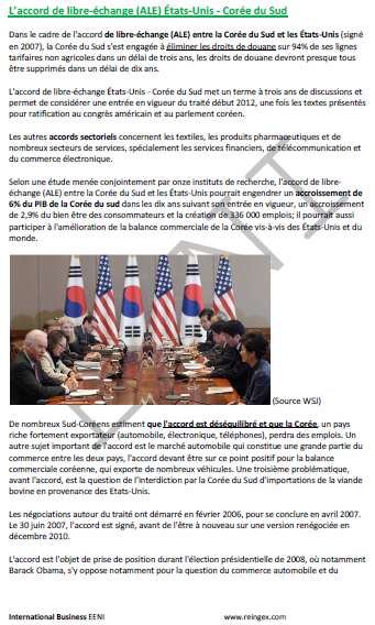 Accord de libre-échange États-Unis - Corée du Sud