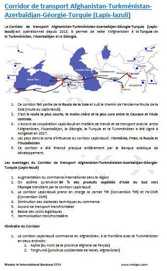 Corridor de transport Afghanistan-Turkménistan-Azerbaïdjan-Géorgie-Turquie (Lapis-lazuli)