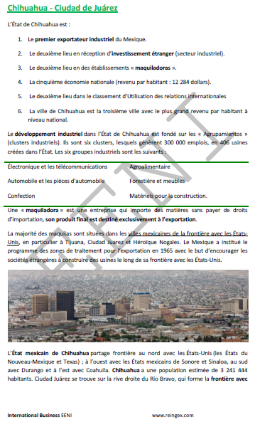 Chihuahua Ciudad Juarez Mexique (cours, master, doctorat)