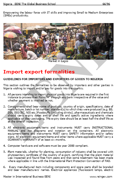 Nigeria Export Import Formalités