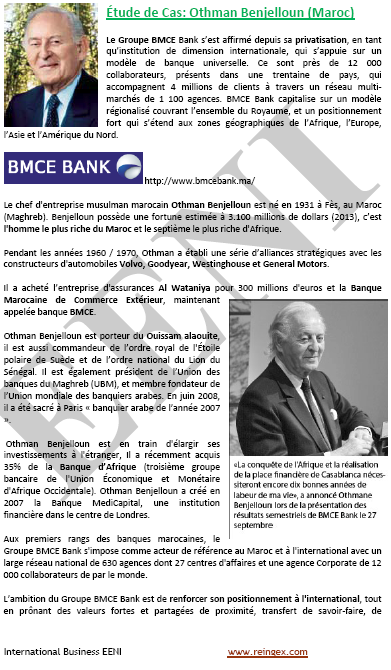 Master Doctorat : Banque BMCE Maroc