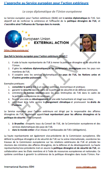Service européen pour l'action extérieure (SEAE)