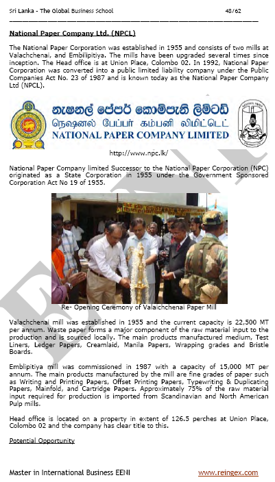 Sri Lanka commerce internatonal