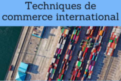 Formation online (cours, master, doctorat) : Techniques de commerce international