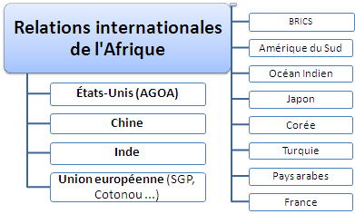 Relations internationales africaines (cours, master) France, BRICS, UE, Chine, Inde, pays arabes...