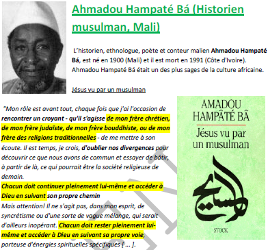Ahmadou Hampaté Bá Harmonie des religions