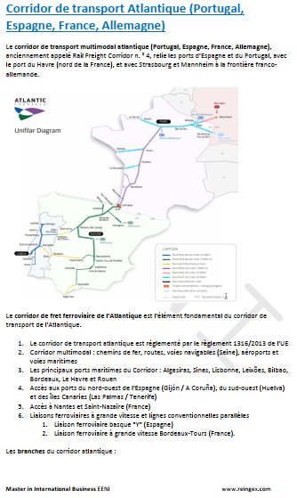 Corridor de transport Atlantique (Portugal-Espagne-France-Allemagne)