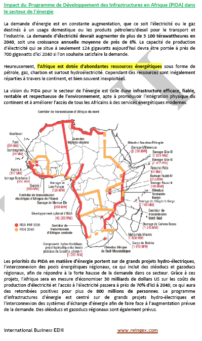 Développement Infrastructures Afrique PIDA